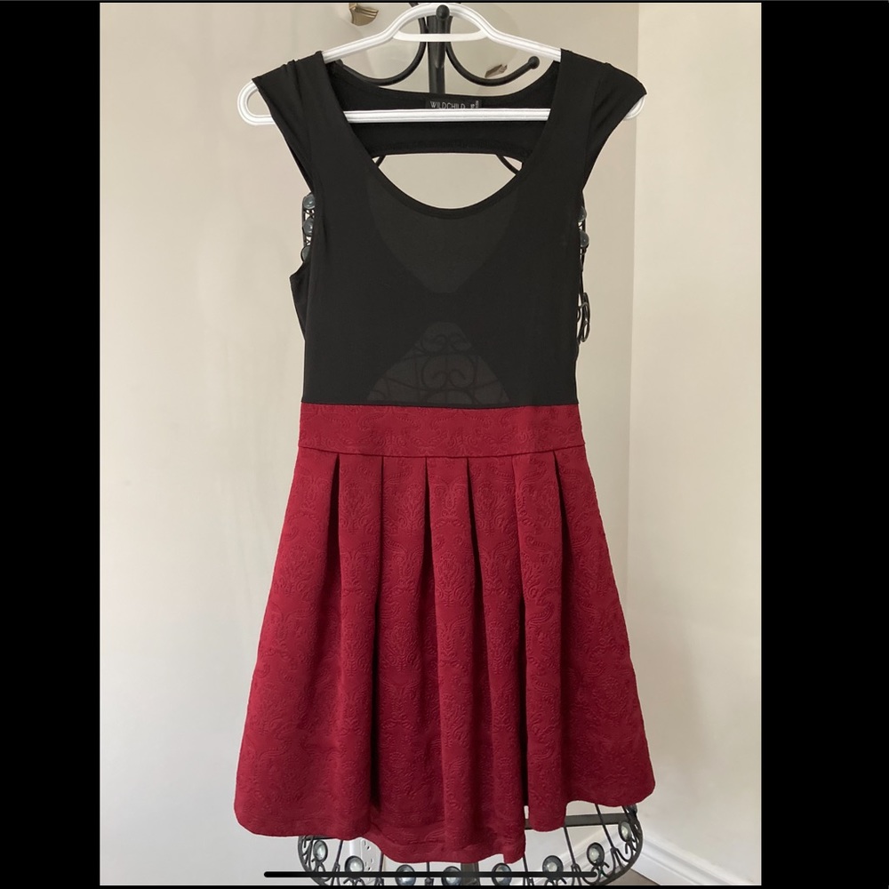 Red and black dress